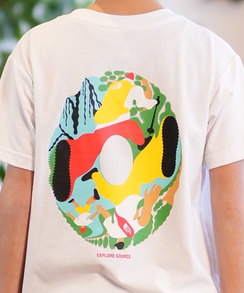 THE NORTH FACE（ザノースフェイス）の「THE NORTH FACE/ザ・ノース・フェイス S/S ES CIRCU T キッズ Tシャツ NTJ32577（Tシャツ/カットソー・キッズ・ホワイト/ブラック・160cm/150cm/140cm/130cm）」の8枚目の写真