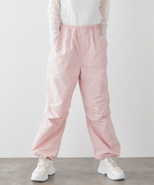 Honeys（ハニーズ）の「パラシュートパンツ（その他パンツ・レディース・ホワイト/カーキ/ブラック/ライトピンク・L/LL/M/S/SS）」の4枚目の写真