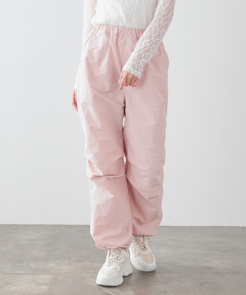 Honeys（ハニーズ）の「パラシュートパンツ（その他パンツ・レディース・ホワイト/カーキ/ブラック/ライトピンク・L/LL/M/S/SS）」の16枚目の写真