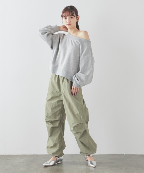 Honeys（ハニーズ）の「パラシュートパンツ（その他パンツ・レディース・ホワイト/カーキ/ブラック/ライトピンク・L/LL/M/S/SS）」の17枚目の写真