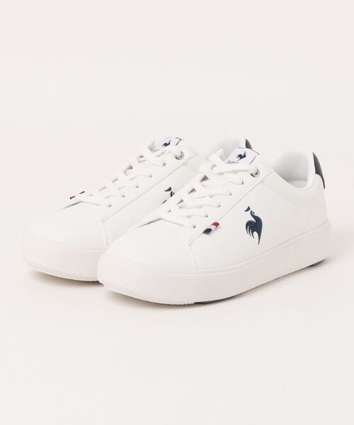le coq sportif(ルコックスポルティフ)の「【軽量】コートスタイルスニーカー(LCS シェル バウンド)(スニーカー・レディース・ブラック/ベージュ系その他/ネイビー×ホワイト/レッド系その他/ブルー系その他/杢グレー・23.5cm/24cm/24.5cm/23cm/22.5cm)」の1枚目の写真