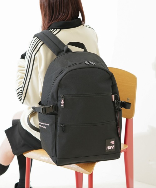 HeM（ヘム）の「【HeM/ヘム】 拡張デイパック 26L(30L) SAC'S BAR 別注 スクールバッグ 容量アップ（バックパック/リュック・レディース・ブルー/ホワイト/桜・FREE）」の3枚目の写真