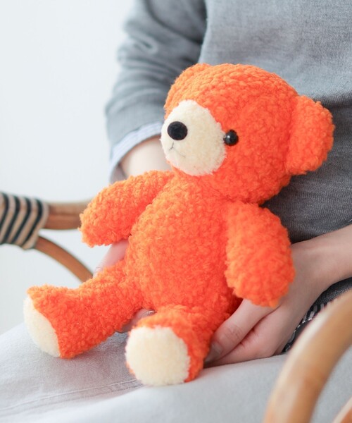 別注】童心 / フカフカ ぬいぐるみ クマ 橙 M（おもちゃ）｜BEAMS