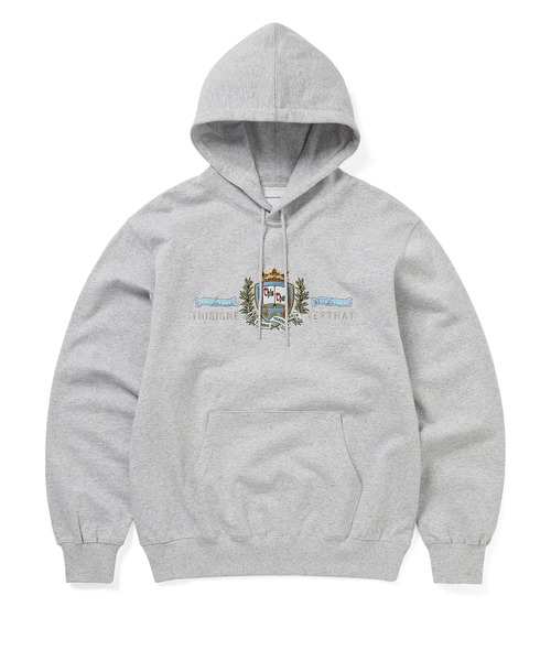 【THISISNEVERTHAT】クレストパーカー ヘザーグレー セール】Crest Hoodie（パーカー）｜thisisneverthat