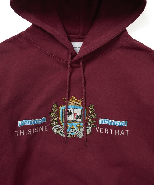 thisisneverthat(ディスイズネバーザット)の「Crest Hoodie(パーカー・メンズ・ヘザーグレー/ネイビー/バーガンディー・XL/L/M/S)」の10枚目の写真