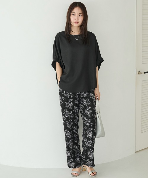 LAVEANGE（ラビアンジェ）の「【好機能シリーズ】接触冷感/UVカット/タックブラウス（シャツ/ブラウス・レディース・ブラック/ブラウン/ベージュ・M/LL/3L/4L/5L）」の9枚目の写真