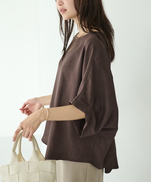 LAVEANGE（ラビアンジェ）の「【好機能シリーズ】接触冷感/UVカット/タックブラウス（シャツ/ブラウス・レディース・ブラック/ブラウン/ベージュ・M/LL/3L/4L/5L）」の17枚目の写真