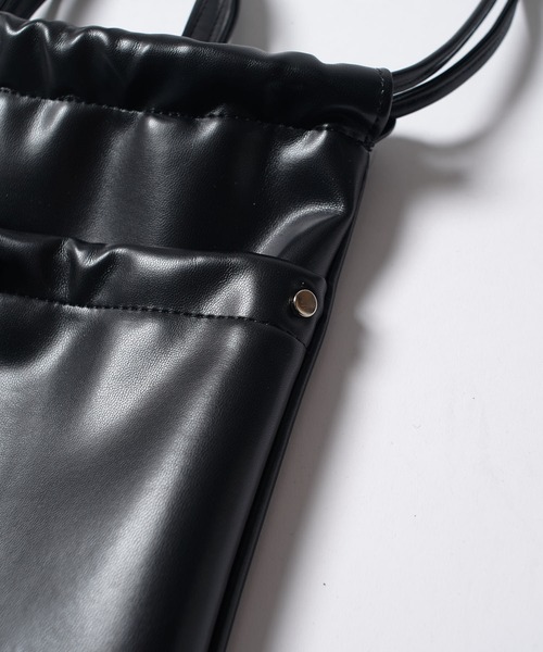 Lui's（ルイス）の「【Neucon/ニューコン】2way 巾着ショルダーバッグ（ショルダーバッグ・メンズ・ブラック/シルバー・FREE）」の9枚目の写真