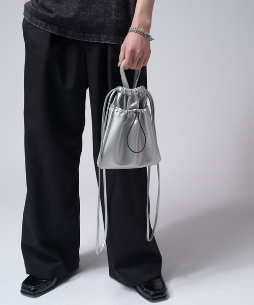 Lui's（ルイス）の「【Neucon/ニューコン】2way 巾着ショルダーバッグ（ショルダーバッグ・メンズ・ブラック/シルバー・FREE）」の14枚目の写真