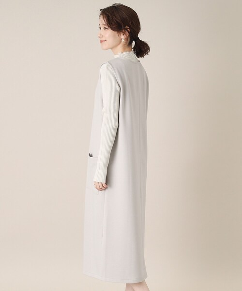 ITS'DEMO（イッツデモ）の「【手洗い可】ダンボールジャージージャンスカ（ワンピース・レディース・ネイビー/ライトベージュ/ライトグレー・00）」の8枚目の写真