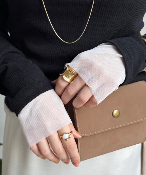 DouDou（ドゥドゥ）の「チュールTEE/テレコTEEセット（Tシャツ/カットソー・レディース・ライトグレー/オフホワイト/ブラック・FREE）」の13枚目の写真