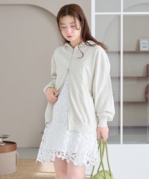 【初夏まで着れる/S.Mサイズ展開】ダブルZIPスウェットパーカー