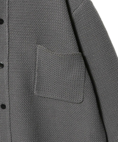 ESTNATION(エストネーション)の「ESTNATION / NEW ツイード ニットシャツ(ニット/セーター・メンズ・オフホワイト/グレー・MEDIUM/LARGE)」の5枚目の写真