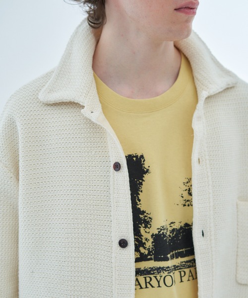 ESTNATION(エストネーション)の「ESTNATION / NEW ツイード ニットシャツ(ニット/セーター・メンズ・オフホワイト/グレー・MEDIUM/LARGE)」の11枚目の写真