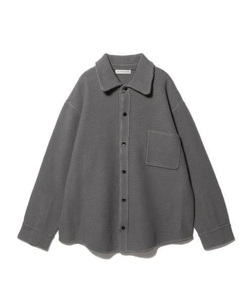 ESTNATION(エストネーション)の「ESTNATION / NEW ツイード ニットシャツ(ニット/セーター・メンズ・オフホワイト/グレー・MEDIUM/LARGE)」の13枚目の写真