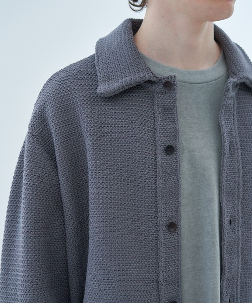 ESTNATION(エストネーション)の「ESTNATION / NEW ツイード ニットシャツ(ニット/セーター・メンズ・オフホワイト/グレー・MEDIUM/LARGE)」の8枚目の写真