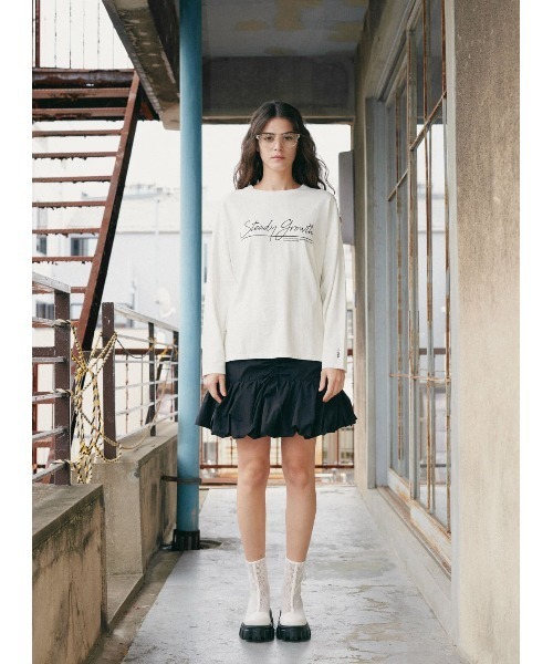 COEL（コエル）の「シャーリングバルーンミニスカート（スカート・レディース・ブラック・38/36）」の3枚目の写真