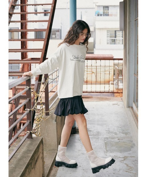 COEL（コエル）の「シャーリングバルーンミニスカート（スカート・レディース・ブラック・38/36）」の5枚目の写真