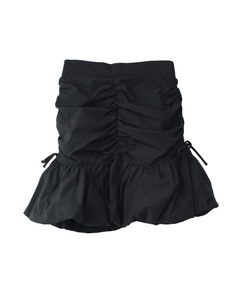 COEL（コエル）の「シャーリングバルーンミニスカート（スカート・レディース・ブラック・38/36）」の6枚目の写真