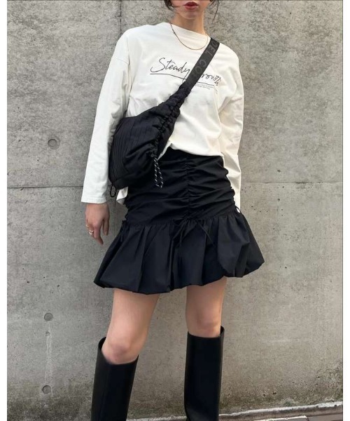 COEL（コエル）の「シャーリングバルーンミニスカート（スカート・レディース・ブラック・38/36）」の17枚目の写真