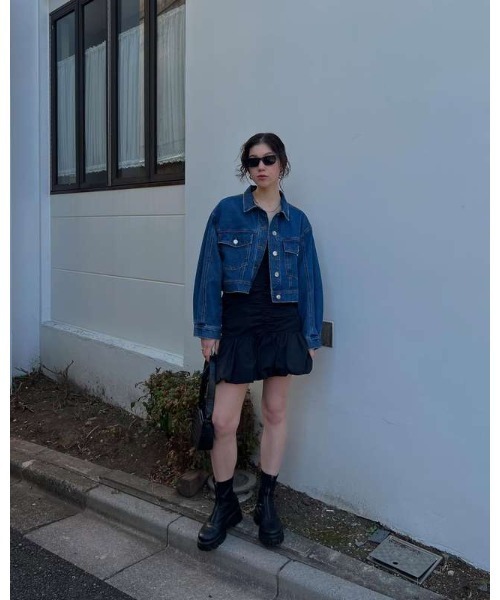 COEL（コエル）の「シャーリングバルーンミニスカート（スカート・レディース・ブラック・38/36）」の18枚目の写真