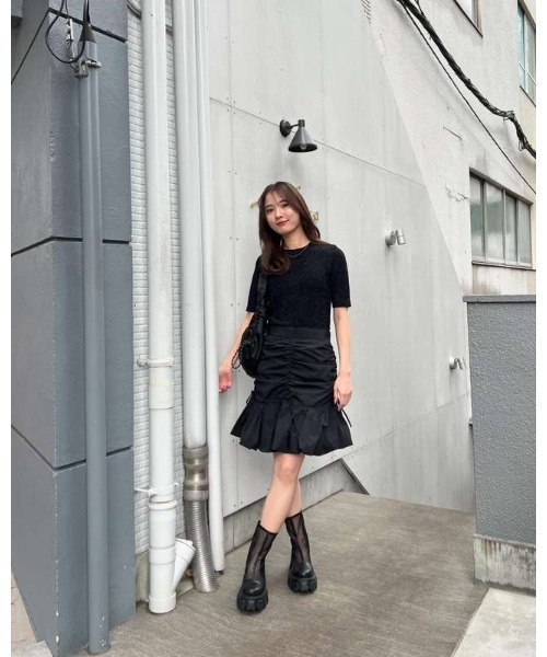 COEL（コエル）の「シャーリングバルーンミニスカート（スカート・レディース・ブラック・38/36）」の19枚目の写真