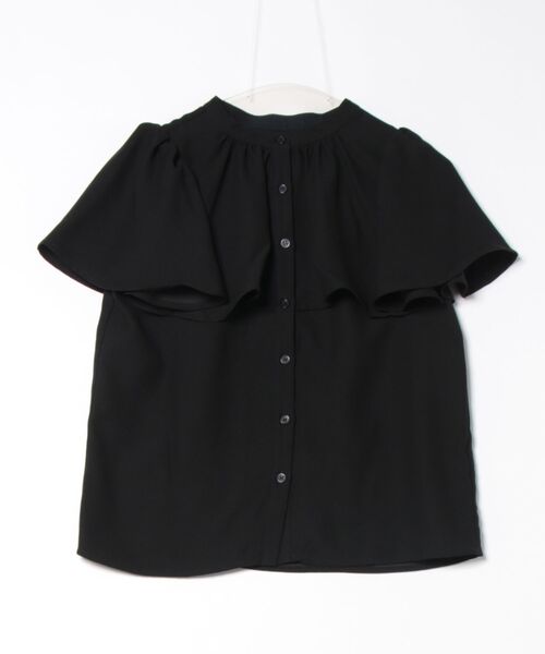 CELEN(セレン)の「【洗える/防シワ加工/UV加工/花粉防止】ケープフレアブラウス 半袖(シャツ/ブラウス・レディース・ホワイト/ブルー/ブラック・L/M/S)」の13枚目の写真