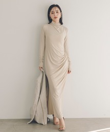 anuans（アニュアンス）の「ギャザードレープカットワンピース（ワンピース）」