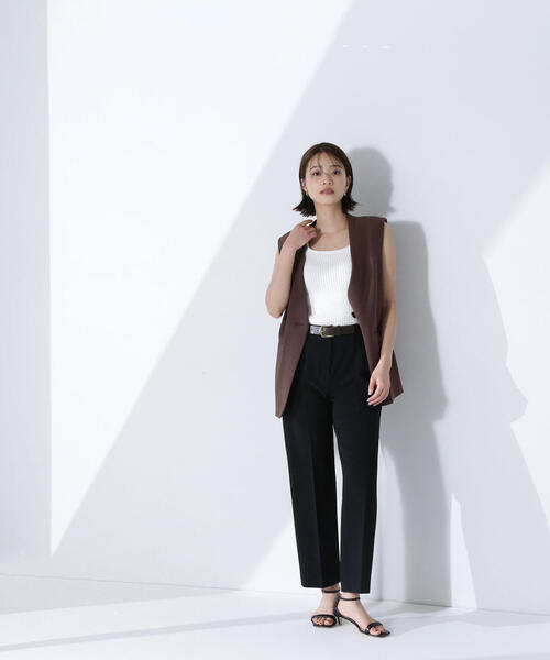 新品ノーカラーミニマルジレ ノーカラーミニマルジレ | NATURAL BEAUTY BASIC（ナチュラル
