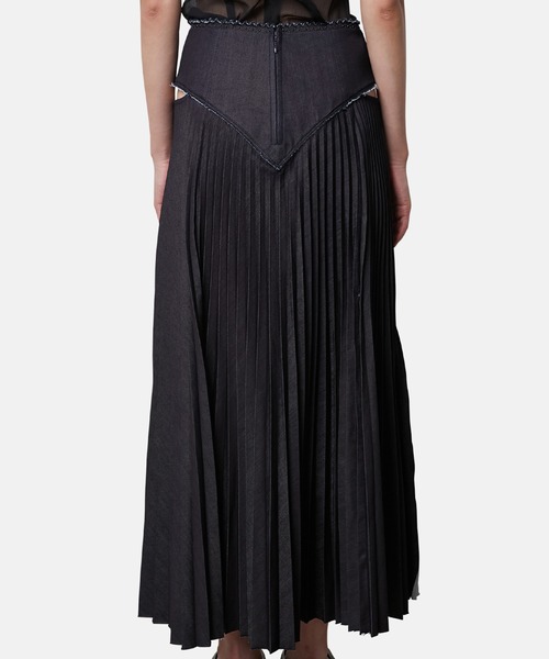 iRENE(アイレネ)の「ピンキングカットプリーツスカート / Pinkingcut Pleated Skirt(スカート・レディース・インディゴブルー・38/36/34)」の5枚目の写真