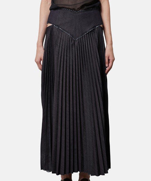 セール】ピンキングカットプリーツスカート / Pinkingcut Pleated