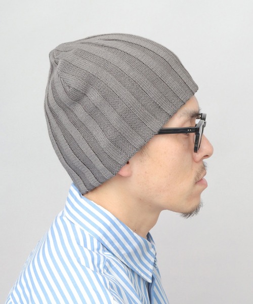 A.M.S.（エーエムエス）の「リブ編み シングルワッチ ビーニー（ニットキャップ/ビーニー・レディース・ブラック/グレー・FREE）」の18枚目の写真