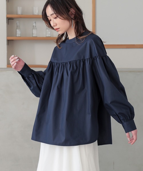 アシメギャザーディティールブラウス|allureville OFFICIAL SITE