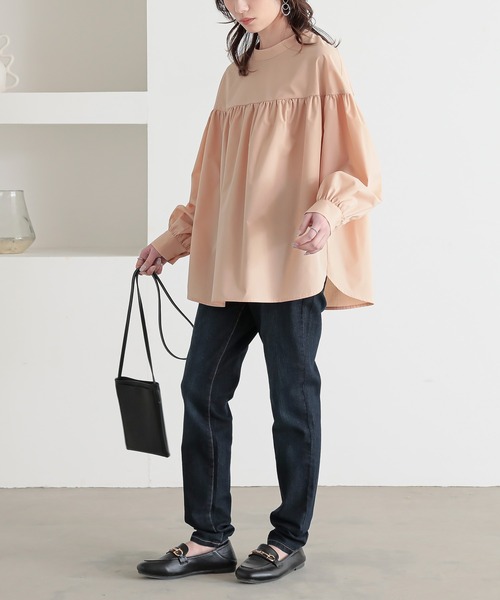 ★早い者勝ち★ オーラリー　ノーカラー　麻　ブラウス　シャツ　ベージュ　リネン NOLLEY'S｜ノーリーズのシャツ/ブラウス（リネン・麻）通販