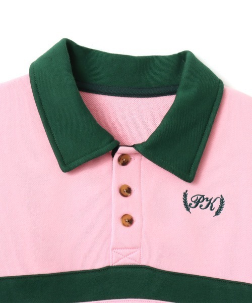 トレーナー スウェット atmos pink Line Polo Sweatshirt / アトモス ピンク ライン ポロ スウェットシャツ レディー セール】atmos pink Line Polo Sweatshirt / アトモス ピンク