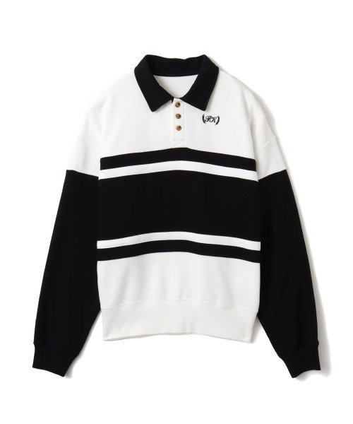 atmos pink(アトモスピンク)の「atmos pink Line Polo Sweatshirt / アトモス ピンク ライン ポロ スウェットシャツ(スウェット・レディース・イエロー/ピンク/ホワイト・FREE)」の16枚目の写真