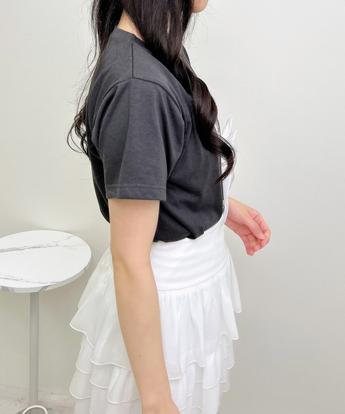 INGNI（イング）の「装飾リボン付ねこTシャツ（Tシャツ/カットソー・レディース・ライトピンク/オフホワイト/チャコールグレー・M）」の13枚目の写真