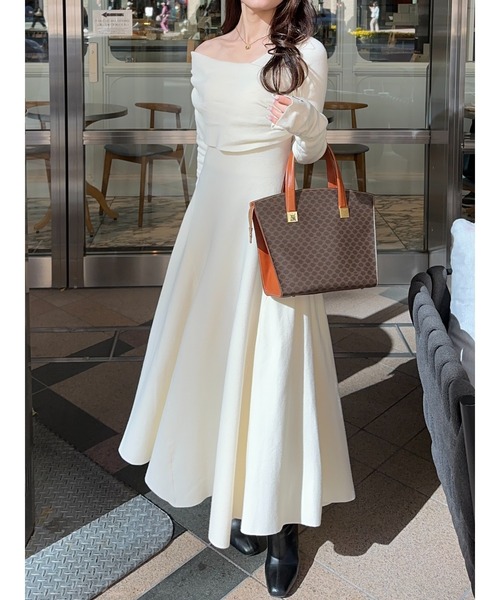 Ogue. ] one shoulder dcollet knit op （ワンショルダーデコルテ