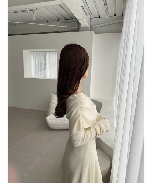 新品【Ogue. 】ワンショルダー デコルテニット ロングワンピース 白 Ogue. ワンピース 「 」 one shoulder dcollet knit op （ワン