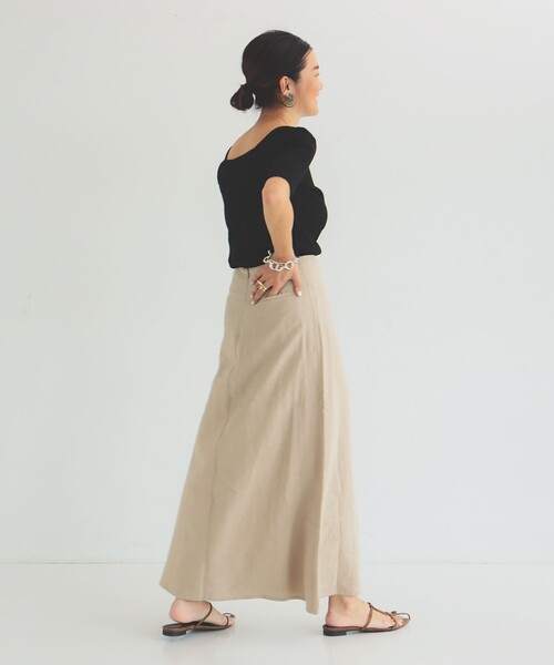 別注 スタイリスト佐藤佳菜子 × SLOANE スクエアネック リブTシャツ 別注】スタイリスト佐藤佳菜子 × SLOANE / スクエアネック リブT