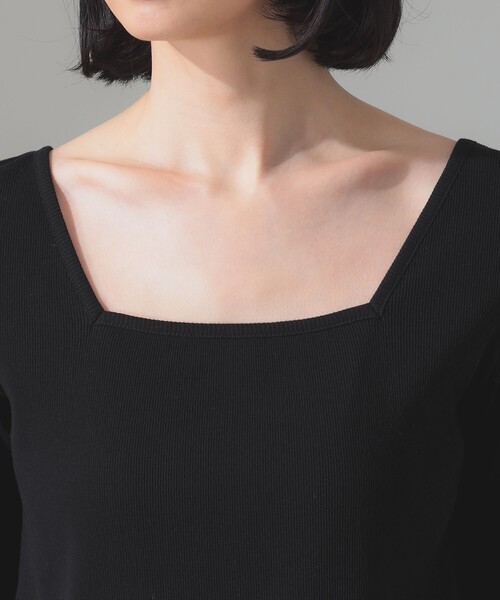 別注】スタイリスト佐藤佳菜子 × SLOANE / スクエアネック リブT