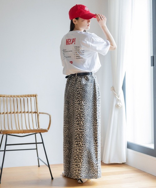 RAGEBLUE（レイジブルー）の「アソートデザイン/デニムスカート（スカート・レディース・レオパード/ブルー・FREE）」の4枚目の写真