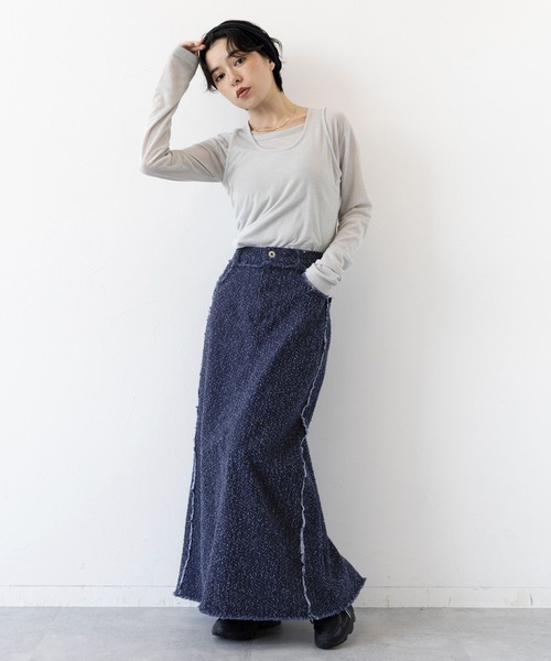 RAGEBLUE（レイジブルー）の「アソートデザイン/デニムスカート（スカート・レディース・レオパード/ブルー・FREE）」の12枚目の写真