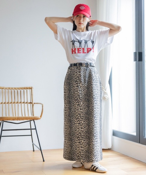 RAGEBLUE（レイジブルー）の「アソートデザイン/デニムスカート（スカート・レディース・レオパード/ブルー・FREE）」の6枚目の写真