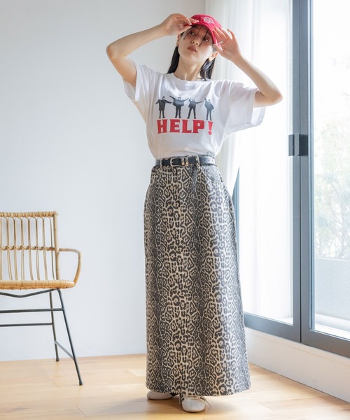 RAGEBLUE（レイジブルー）の「アソートデザイン/デニムスカート（スカート・レディース・レオパード/ブルー・FREE）」の5枚目の写真