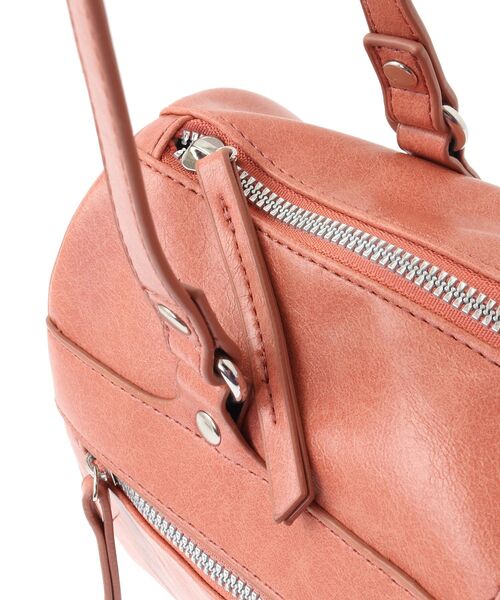 Green Parks(グリーンパークス)の「・QUON W ZIP 2wayボストンバッグ(ボストンバッグ・レディース・ピンク/ブラック/アイボリー・FREE)」の8枚目の写真