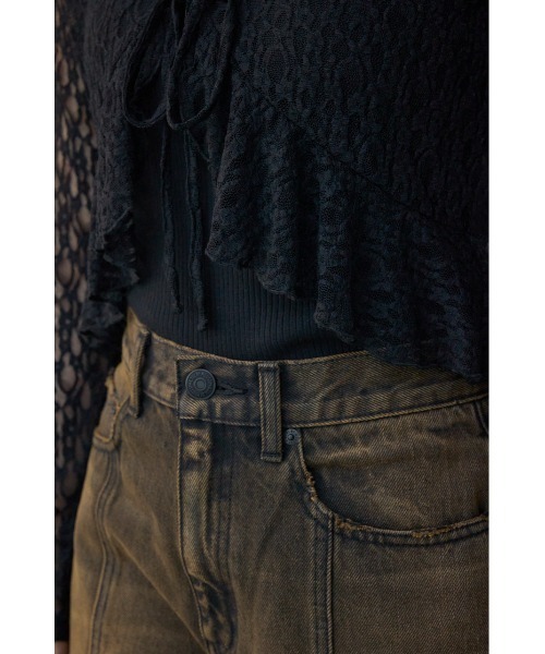 AZUL by moussy（アズールバイマウジー）の「レースフリルカーディガン（カーディガン/ボレロ・レディース・アイボリー/ブラック/ブルー・FREE）」の14枚目の写真