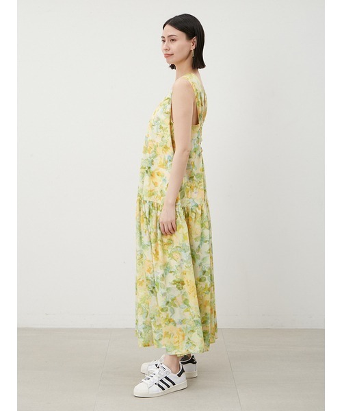 【値下げ中】Mila Owen フラワープリント マキシワンピース セール】バックデザインフラワーマキシワンピース（ワンピース