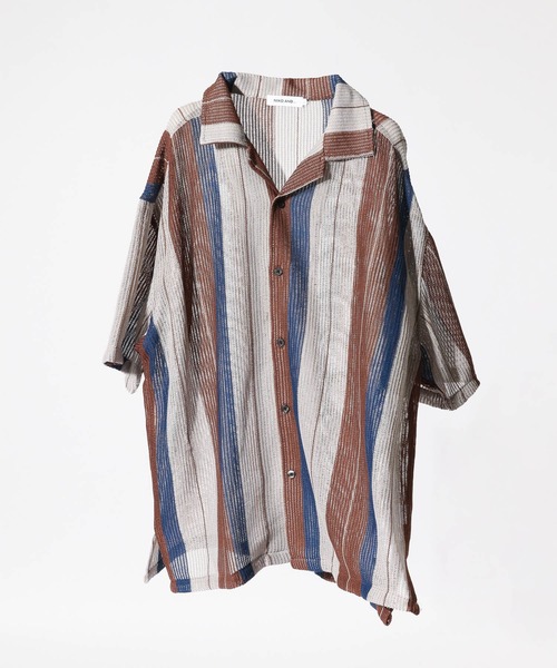 niko and...(ニコアンド)の「アソート透かしシャツ(シャツ/ブラウス・メンズ・ブラウン/ピンク/ブルー/ブラック/ベージュ/グリーン・MEDIUM/LARGE)」の3枚目の写真