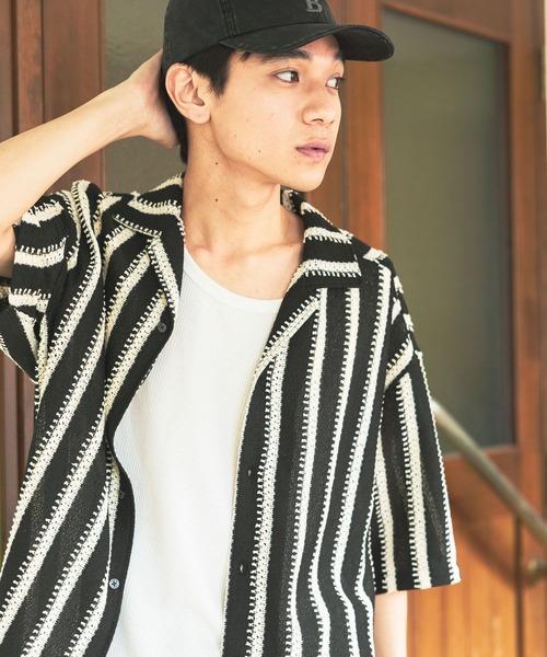 niko and...(ニコアンド)の「アソート透かしシャツ(シャツ/ブラウス・メンズ・ブラウン/ピンク/ブルー/ブラック/ベージュ/グリーン・MEDIUM/LARGE)」の2枚目の写真